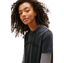 TOMMY JEANS REG GMD VARSITY TEE T-SHIRT  ΜΠΛΟΥΖΑ ΓΥΝΑΙΚΕΙΑ BLACK