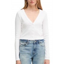 CAKVIN KLEIN JEANS LS WVN LBL 2X2 CTT ΜΠΛΟΥΖΑ ΓΥΝΑΙΚΕΙΑ WHITE