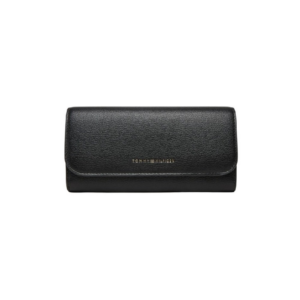 TOMMY HILFIGER FLAG LRG FLAP ΠΟΡΤΟΦΟΛΙ ΓΥΝΑΙΚΕΙΟ BLACK