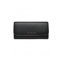 TOMMY HILFIGER FLAG LRG FLAP ΠΟΡΤΟΦΟΛΙ ΓΥΝΑΙΚΕΙΟ BLACK