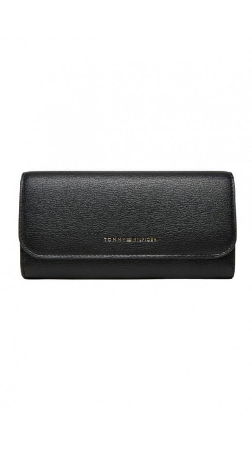 TOMMY HILFIGER FLAG LRG FLAP ΠΟΡΤΟΦΟΛΙ ΓΥΝΑΙΚΕΙΟ BLACK