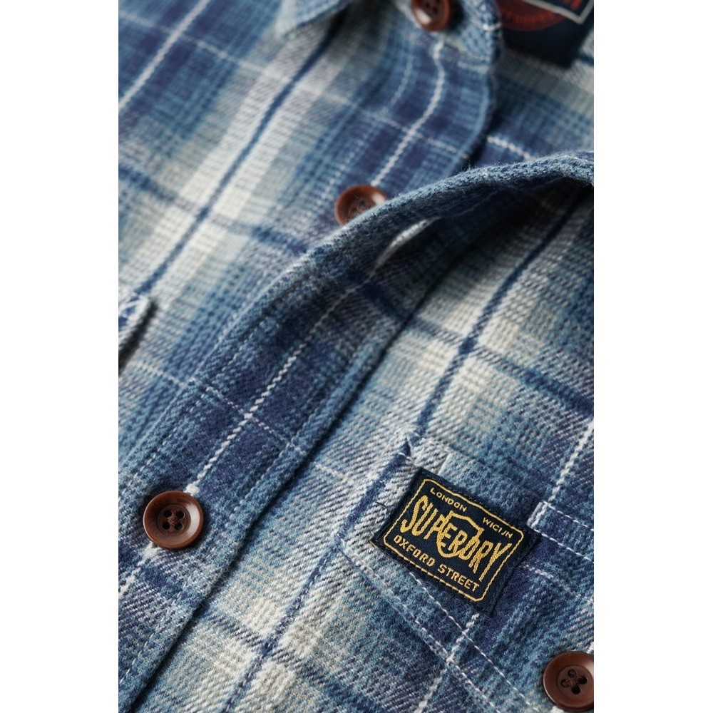 SUPERDRY WORKER CHECK SHIRT ΠΟΥΚΑΜΙΣΟ ΑΝΔΡΙΚΟ BLUE