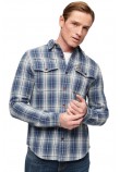 SUPERDRY WORKER CHECK SHIRT ΠΟΥΚΑΜΙΣΟ ΑΝΔΡΙΚΟ BLUE