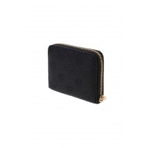 GUESS ELLA LOGO SLG SMALL ZIP AROUND ΠΟΡΤΟΦΟΛΙ ΓΥΝΑΙΚΕΙΟ BLACK
