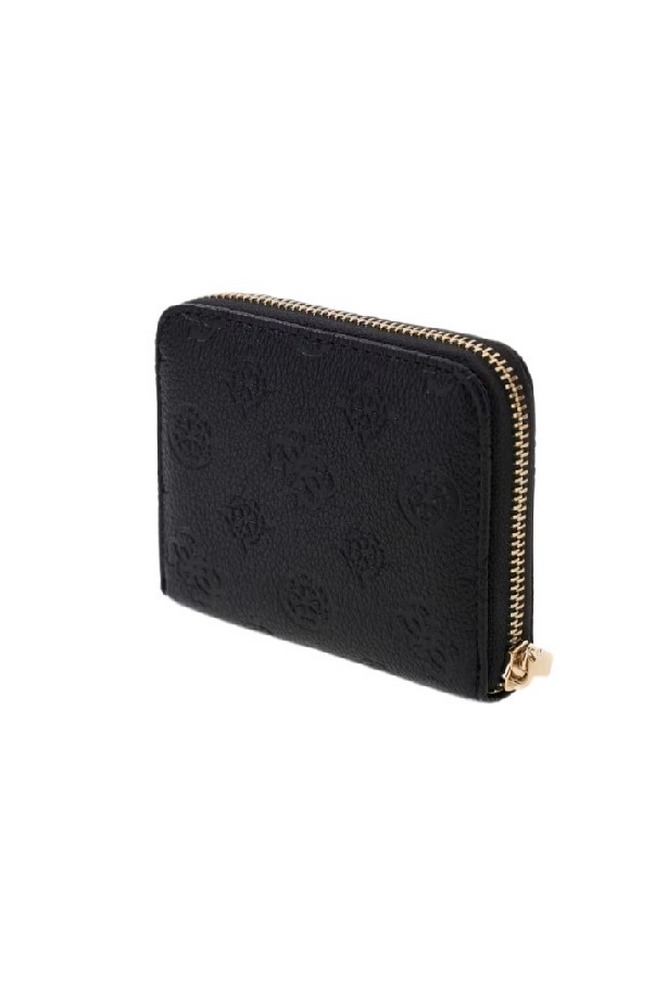 GUESS ELLA LOGO SLG SMALL ZIP AROUND ΠΟΡΤΟΦΟΛΙ ΓΥΝΑΙΚΕΙΟ BLACK