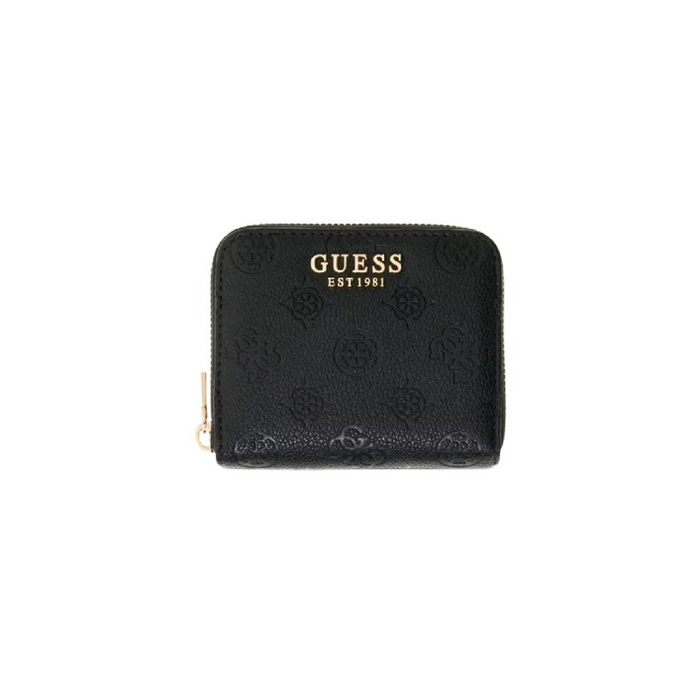 GUESS ELLA LOGO SLG SMALL ZIP AROUND ΠΟΡΤΟΦΟΛΙ ΓΥΝΑΙΚΕΙΟ BLACK