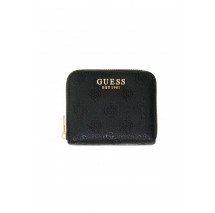 GUESS ELLA LOGO SLG SMALL ZIP AROUND ΠΟΡΤΟΦΟΛΙ ΓΥΝΑΙΚΕΙΟ BLACK