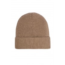 CALVIN KLEIN PATCH CHUNKY RIB COTTON BEANIE ΣΚΟΥΦΟΣ ΑΝΔΡΙΚΟΣ TAUPE