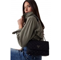 GUESS GIULLY 2 COMP CNVRTBLE FLAP ΤΣΑΝΤΑ ΓΥΝΑΙΚΕΙΑ BLACK