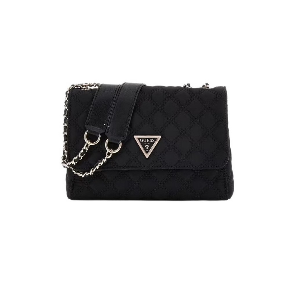 GUESS GIULLY 2 COMP CNVRTBLE FLAP ΤΣΑΝΤΑ ΓΥΝΑΙΚΕΙΑ BLACK