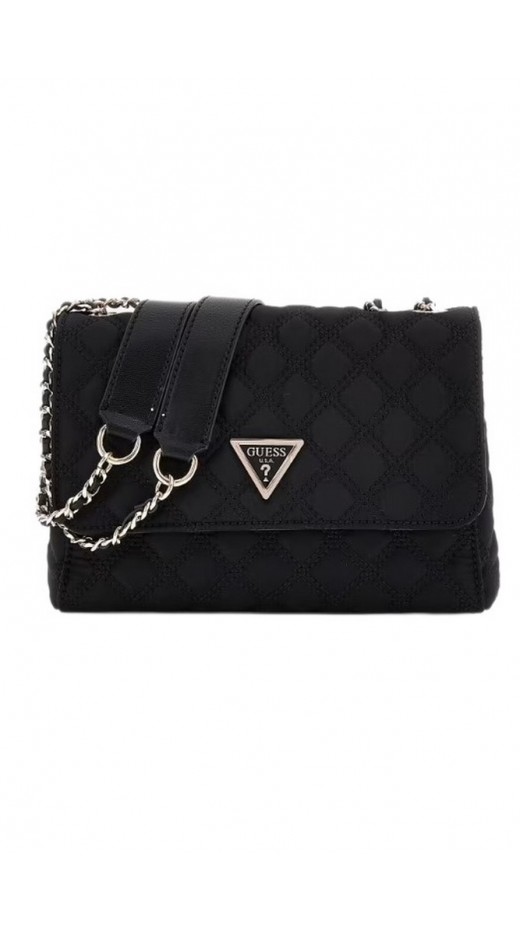 GUESS GIULLY 2 COMP CNVRTBLE FLAP ΤΣΑΝΤΑ ΓΥΝΑΙΚΕΙΑ BLACK