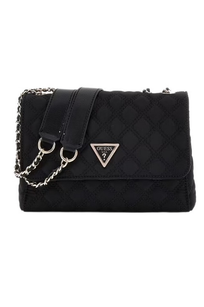 GUESS GIULLY 2 COMP CNVRTBLE FLAP ΤΣΑΝΤΑ ΓΥΝΑΙΚΕΙΑ BLACK