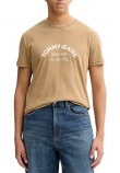 TOMMY JEANS REG CENTER ARCH T-SHIRT ΜΠΛΟΥΖΑ ΑΝΔΡΙΚΗ TAUPE