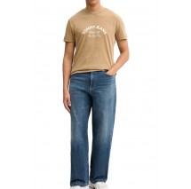 TOMMY JEANS REG CENTER ARCH T-SHIRT ΜΠΛΟΥΖΑ ΑΝΔΡΙΚΗ TAUPE