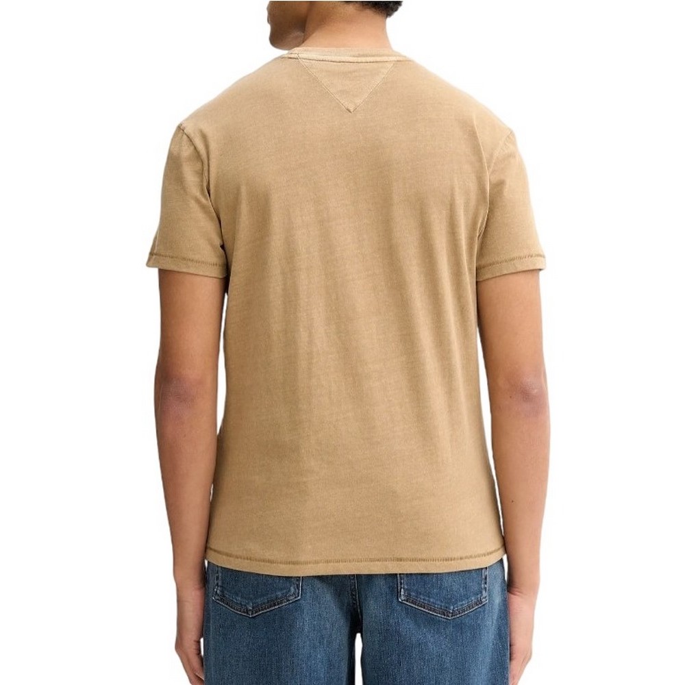 TOMMY JEANS REG CENTER ARCH T-SHIRT ΜΠΛΟΥΖΑ ΑΝΔΡΙΚΗ TAUPE