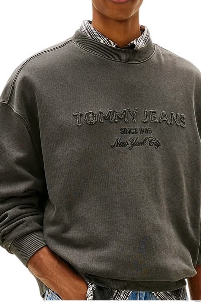 TOMMY JEANS 90S GMD NEW CLASSICS CREW ΦΟΥΤΕΡ ΜΠΛΟΥΖΑ ΑΝΔΡΙΚΗ WASHED BLACK
