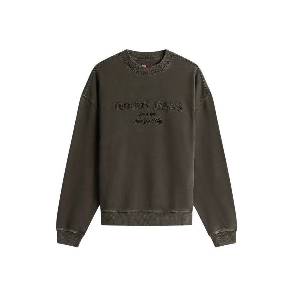 TOMMY JEANS 90S GMD NEW CLASSICS CREW ΦΟΥΤΕΡ ΜΠΛΟΥΖΑ ΑΝΔΡΙΚΗ WASHED BLACK