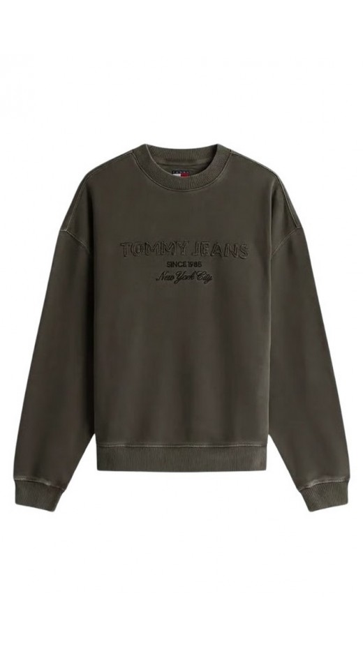 TOMMY JEANS 90S GMD NEW CLASSICS CREW ΦΟΥΤΕΡ ΜΠΛΟΥΖΑ ΑΝΔΡΙΚΗ WASHED BLACK