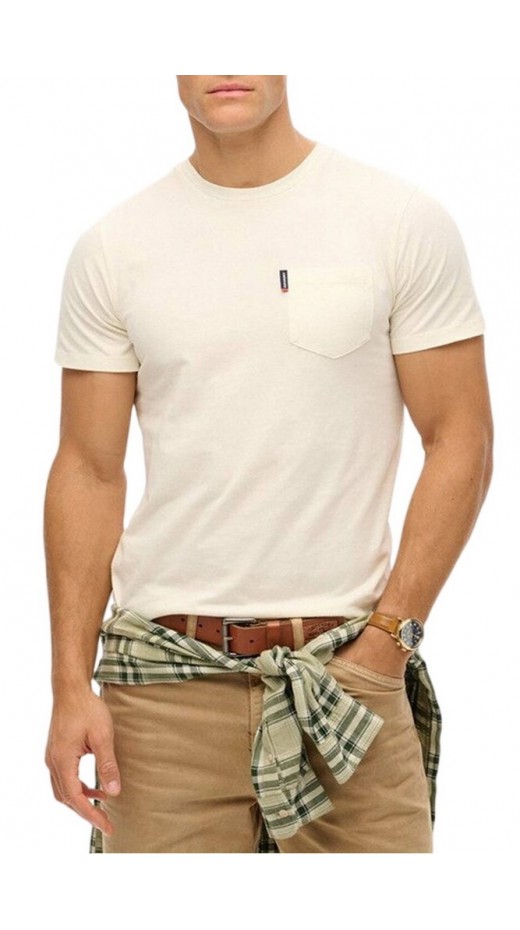 SUPERDRY D2 OVIN CLASSIC ESSENTIAL POCKET TEE T-SHIRT ΜΠΛΟΥΖΑ ΑΝΔΡΙΚΗ OFF WHITE