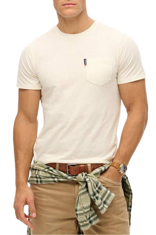 SUPERDRY D2 OVIN CLASSIC ESSENTIAL POCKET TEE T-SHIRT ΜΠΛΟΥΖΑ ΑΝΔΡΙΚΗ OFF WHITE