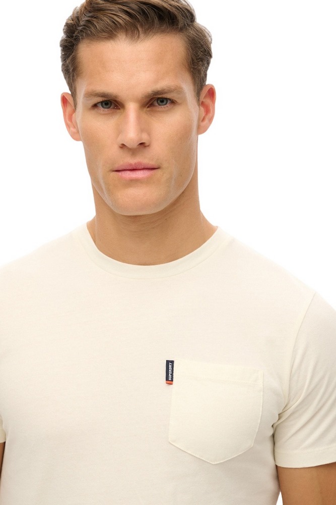 SUPERDRY D2 OVIN CLASSIC ESSENTIAL POCKET TEE T-SHIRT ΜΠΛΟΥΖΑ ΑΝΔΡΙΚΗ OFF WHITE