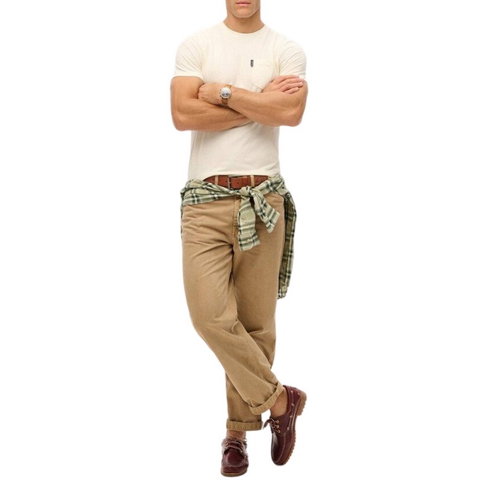 SUPERDRY D2 OVIN CLASSIC ESSENTIAL POCKET TEE T-SHIRT ΜΠΛΟΥΖΑ ΑΝΔΡΙΚΗ OFF WHITE