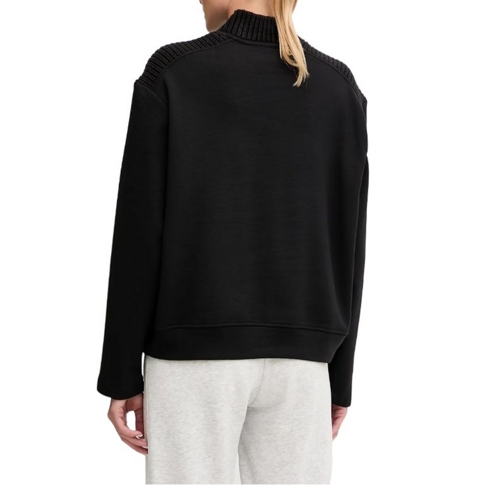 GUESS DORA CN SWEATSHIRT ΦΟΥΤΕΡ ΜΠΛΟΥΖΑ ΓΥΝΑΙΚΕΙΑ BLACK