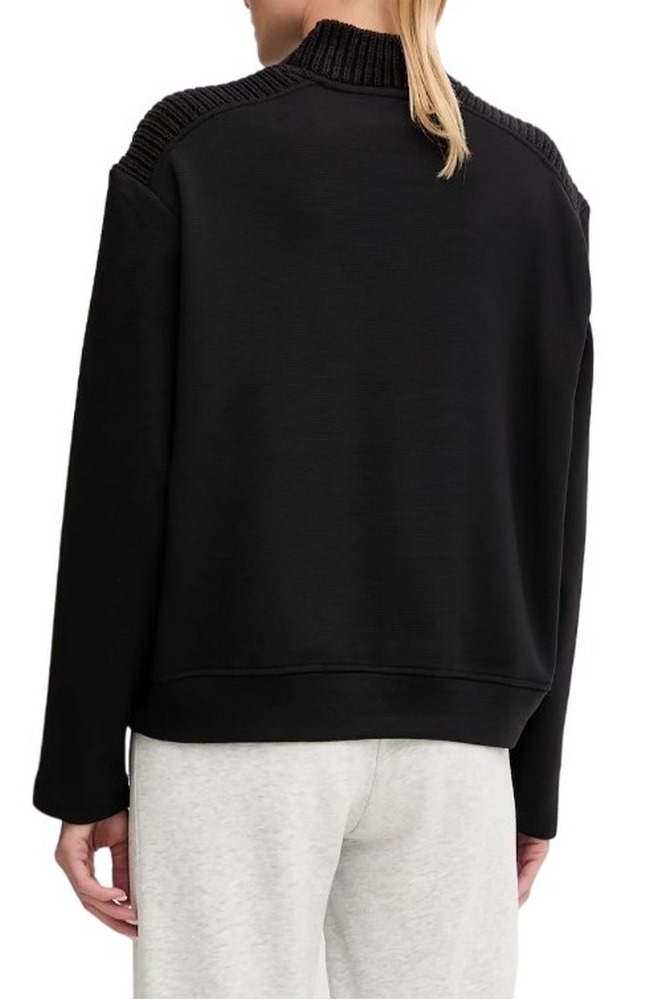 GUESS DORA CN SWEATSHIRT ΦΟΥΤΕΡ ΜΠΛΟΥΖΑ ΓΥΝΑΙΚΕΙΑ BLACK