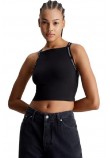 CALVIN KLEIN JEANS LOGO ELASTIC STRAPPY TOP ΤΟΠ ΓΥΝΑΙΚΕΙΟ BLACK