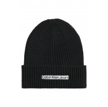 CALVIN KLEIN JEANS INSTITUTIONAL PATCH BEANIE ΣΚΟΥΦΟΣ ΑΝΔΡΙΚΟΣ BLACK