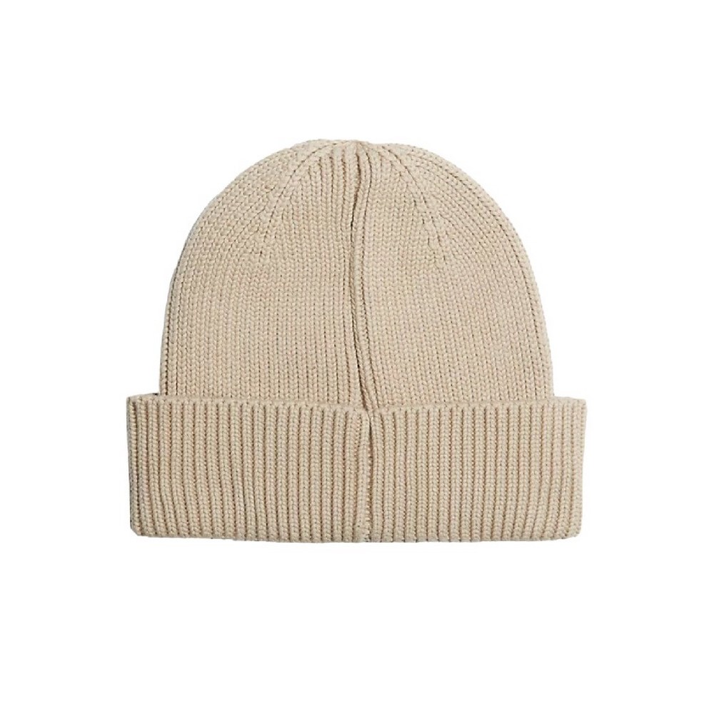CALVIN KLEIN JEANS INSTITUTIONAL PATCH BEANIE ΣΚΟΥΦΟΣ ΑΝΔΡΙΚΟΣ BEIGE