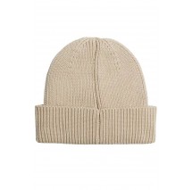 CALVIN KLEIN JEANS INSTITUTIONAL PATCH BEANIE ΣΚΟΥΦΟΣ ΑΝΔΡΙΚΟΣ BEIGE