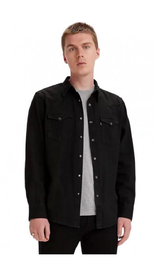 LEVIS® BARSTOW WESTERN STANDARD 857440002 ΠΟΥΚΑΜΙΣΟ ΑΝΔΡΙΚΟ BLACK