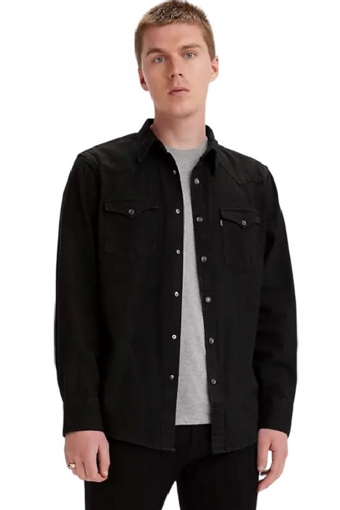 LEVIS® BARSTOW WESTERN STANDARD 857440002 ΠΟΥΚΑΜΙΣΟ ΑΝΔΡΙΚΟ BLACK