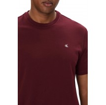 CALVIN KLEIN JEANS SMOOTH CTTN SOLID CREWNK TEE T-SHIRT ΜΠΛΟΥΖΑ ΑΝΔΡΙΚΗ BORDEAUX