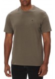 CALVIN KLEIN JEANS SMOOTH CTTN SOLID CREWNK TEE T-SHIRT ΜΠΛΟΥΖΑ ΑΝΔΡΙΚΗ BROWN