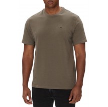 CALVIN KLEIN JEANS SMOOTH CTTN SOLID CREWNK TEE T-SHIRT ΜΠΛΟΥΖΑ ΑΝΔΡΙΚΗ BROWN