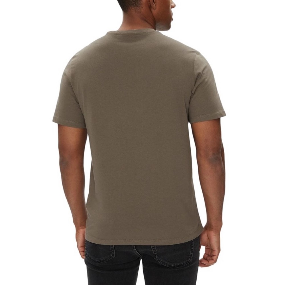 CALVIN KLEIN JEANS SMOOTH CTTN SOLID CREWNK TEE T-SHIRT ΜΠΛΟΥΖΑ ΑΝΔΡΙΚΗ BROWN
