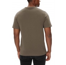 CALVIN KLEIN JEANS SMOOTH CTTN SOLID CREWNK TEE T-SHIRT ΜΠΛΟΥΖΑ ΑΝΔΡΙΚΗ BROWN