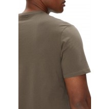CALVIN KLEIN JEANS SMOOTH CTTN SOLID CREWNK TEE T-SHIRT ΜΠΛΟΥΖΑ ΑΝΔΡΙΚΗ BROWN