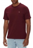 CALVIN KLEIN JEANS SMOOTH CTTN SOLID CREWNK TEE T-SHIRT ΜΠΛΟΥΖΑ ΑΝΔΡΙΚΗ BORDEAUX