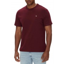 CALVIN KLEIN JEANS SMOOTH CTTN SOLID CREWNK TEE T-SHIRT ΜΠΛΟΥΖΑ ΑΝΔΡΙΚΗ BORDEAUX