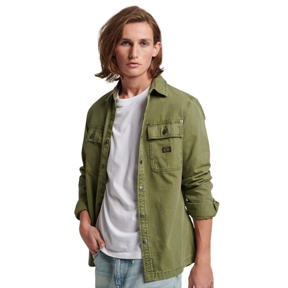 SUPERDRY D2 OVIN VINTAGE CANVAS OVERSHIRT ΠΟΥΚΑΜΙΣΟ ΑΝΔΡΙΚΟ KHAKI