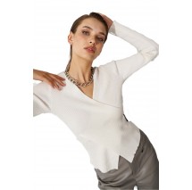 ALE BLOUSE KNIT RIBBED 8P20477 ΜΠΛΟΥΖΑ ΠΛΕΚΤΗ ΓΥΝΑΙΚΕΙΑ WHITE