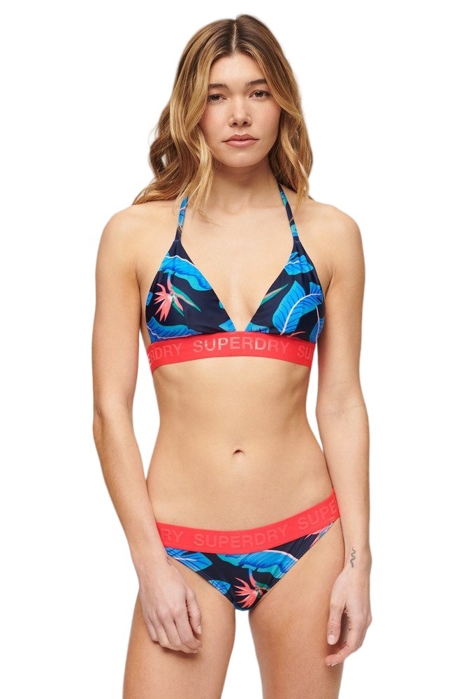 SUPERDRY LOGO TRIANGLE BIKINI TOP ΜΑΓΙΟ ΓΥΝΑΙΚΕΙΟ MULTI