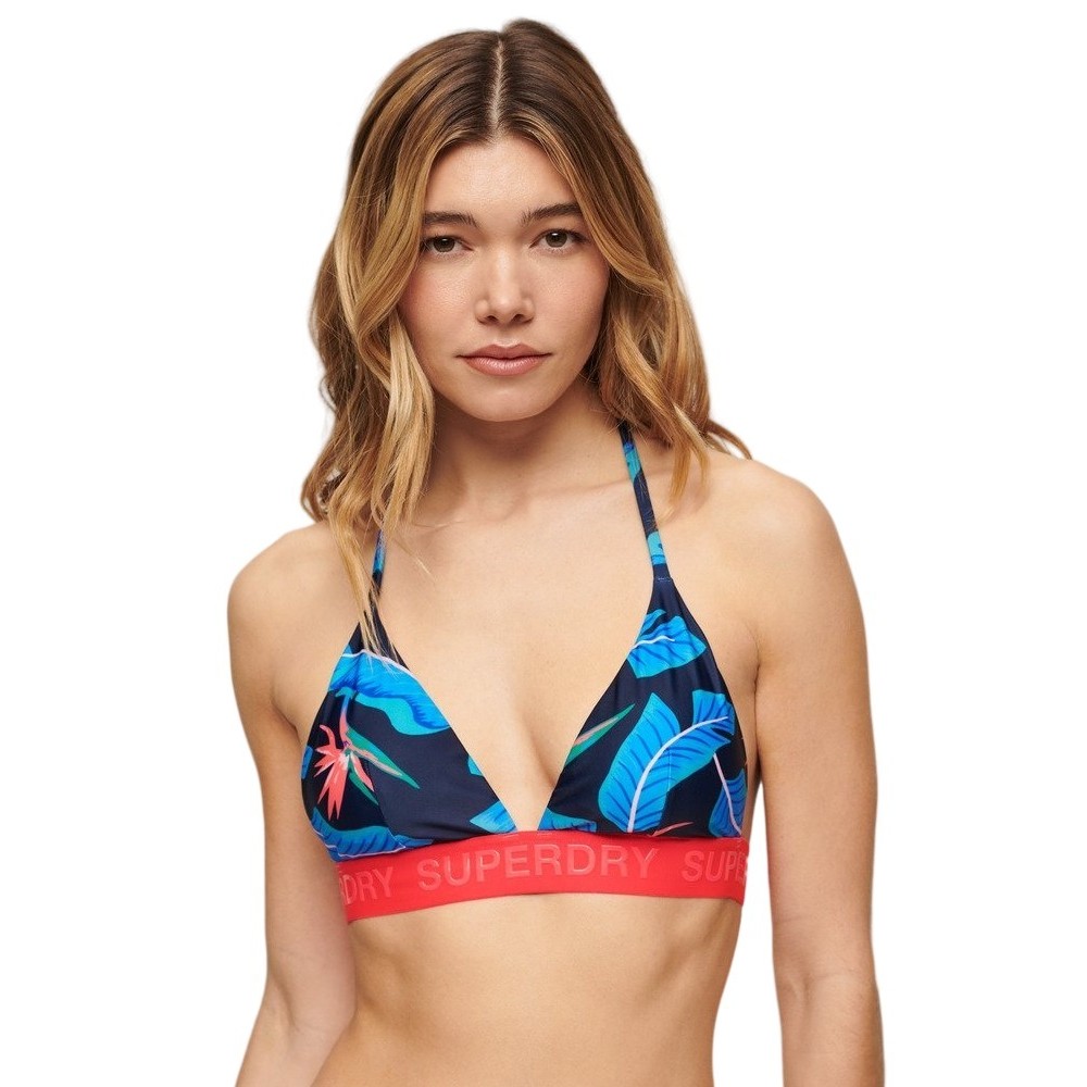 SUPERDRY LOGO TRIANGLE BIKINI TOP ΜΑΓΙΟ ΓΥΝΑΙΚΕΙΟ MULTI