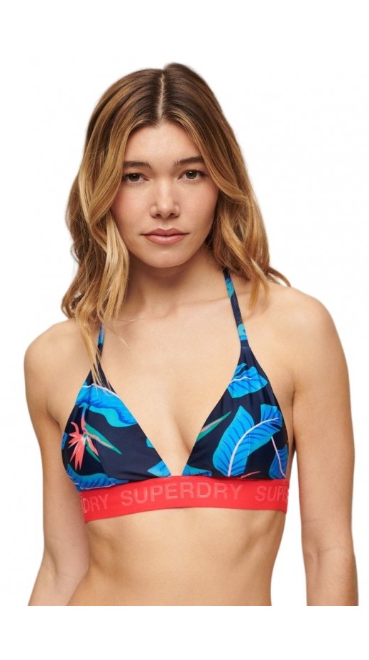 SUPERDRY LOGO TRIANGLE BIKINI TOP ΜΑΓΙΟ ΓΥΝΑΙΚΕΙΟ MULTI