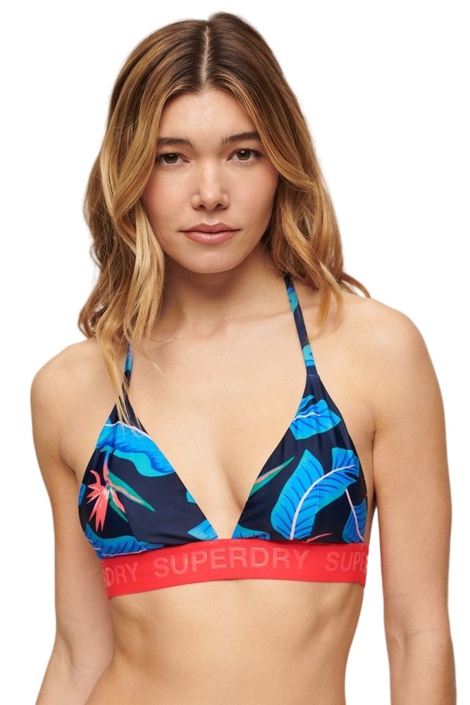 SUPERDRY LOGO TRIANGLE BIKINI TOP ΜΑΓΙΟ ΓΥΝΑΙΚΕΙΟ MULTI