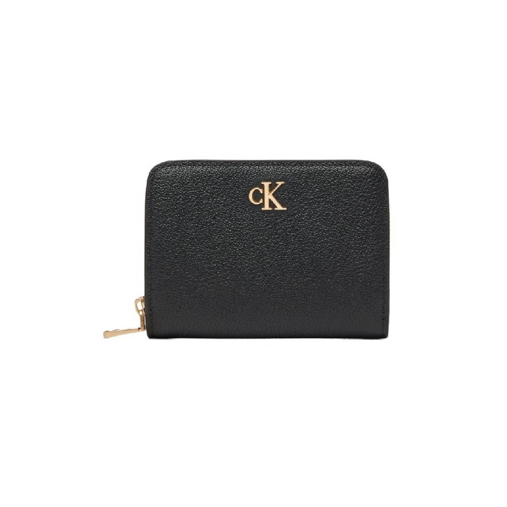 CALVIN KLEIN MNML MNGRM LTHR MD F ΠΟΡΤΟΦΟΛΙ ΓΥΝΑΙΚΕΙΟ BLACK