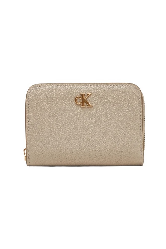 CALVIN KLEIN MNML MNGRM LTHR MD F ΠΟΡΤΟΦΟΛΙ ΓΥΝΑΙΚΕΙΟ BEIGE